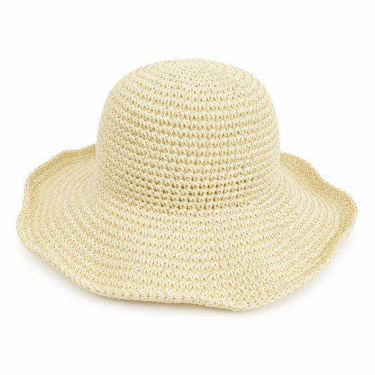 Summer Sun Hat for Women - Lightweight Wide Brim Straw Hat for Beach and Vacation