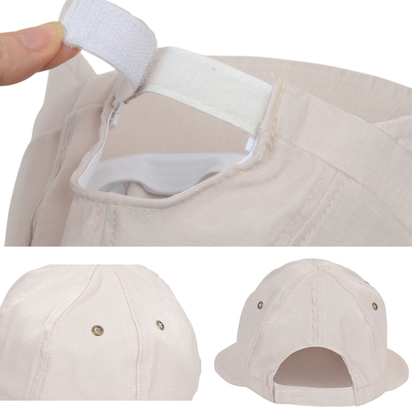 Womens Wide Brim Baseball Cap Bundle with UV Protection Ponytail Hole and Ventilated Eyelets Casual Outdoor Style