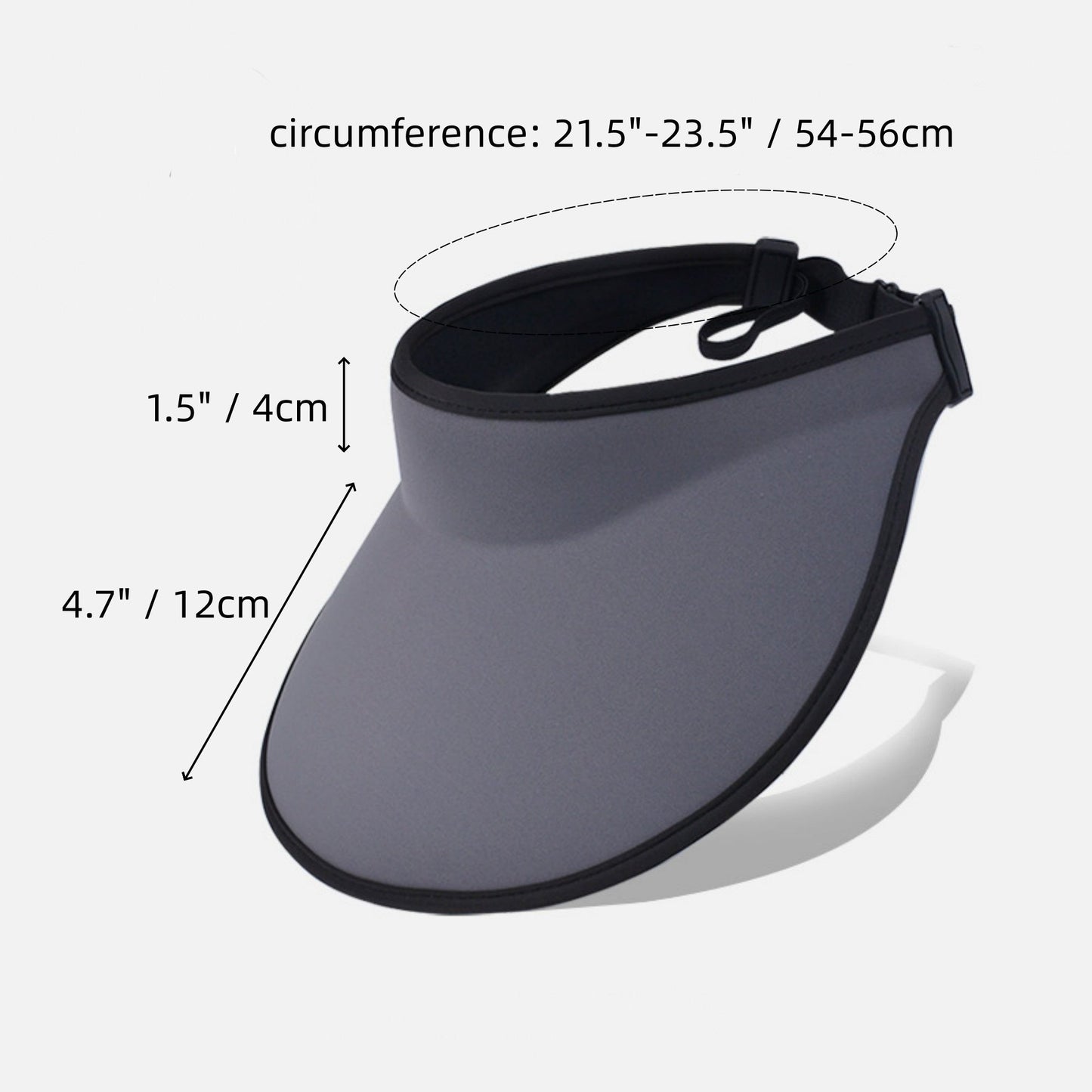 Women's Wide Brim Sun Visor Hat with Contrast Trim and Adjustable Back Strap
