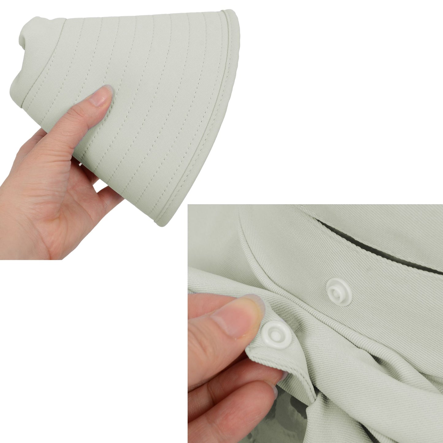 Women Ponytail Sun Hat Wide Brim Sun Hat with Flap Packable Adjustable Summer Beach Hat