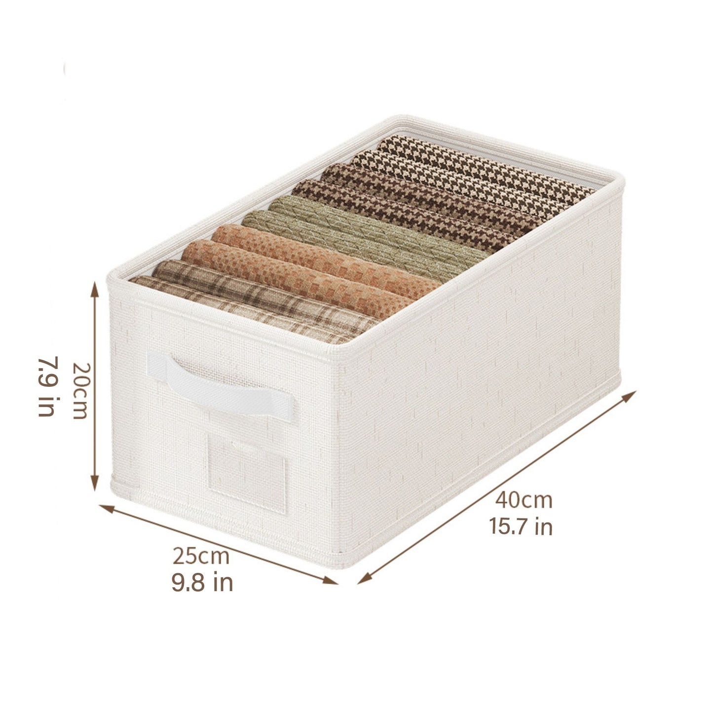 Storage Bin Linen Closet Organizer Basket Foldable Drawer Organizer for Clothes Socks Towels