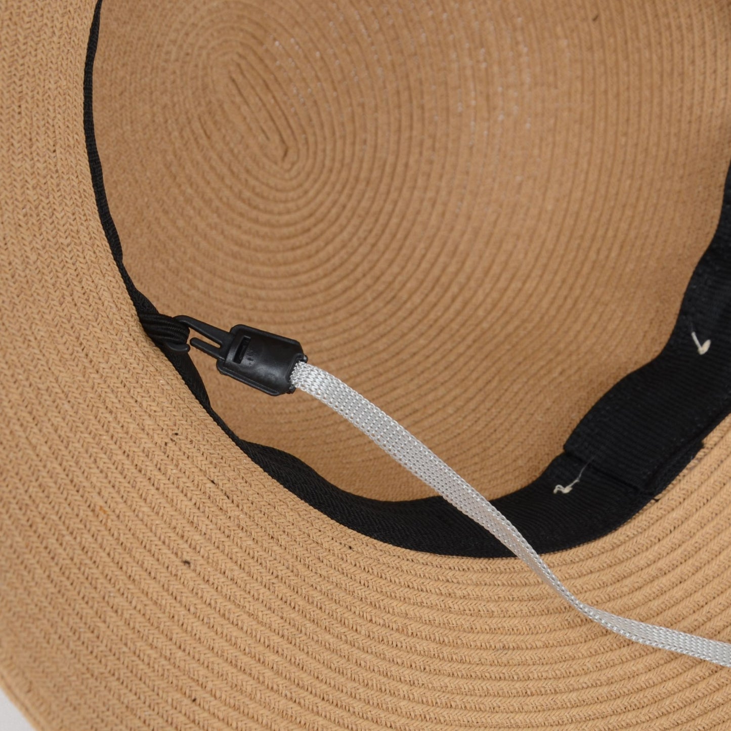 Women's Woven Floppy Sun Hat with Wide Ribbon Knot Detail and Curved Brim