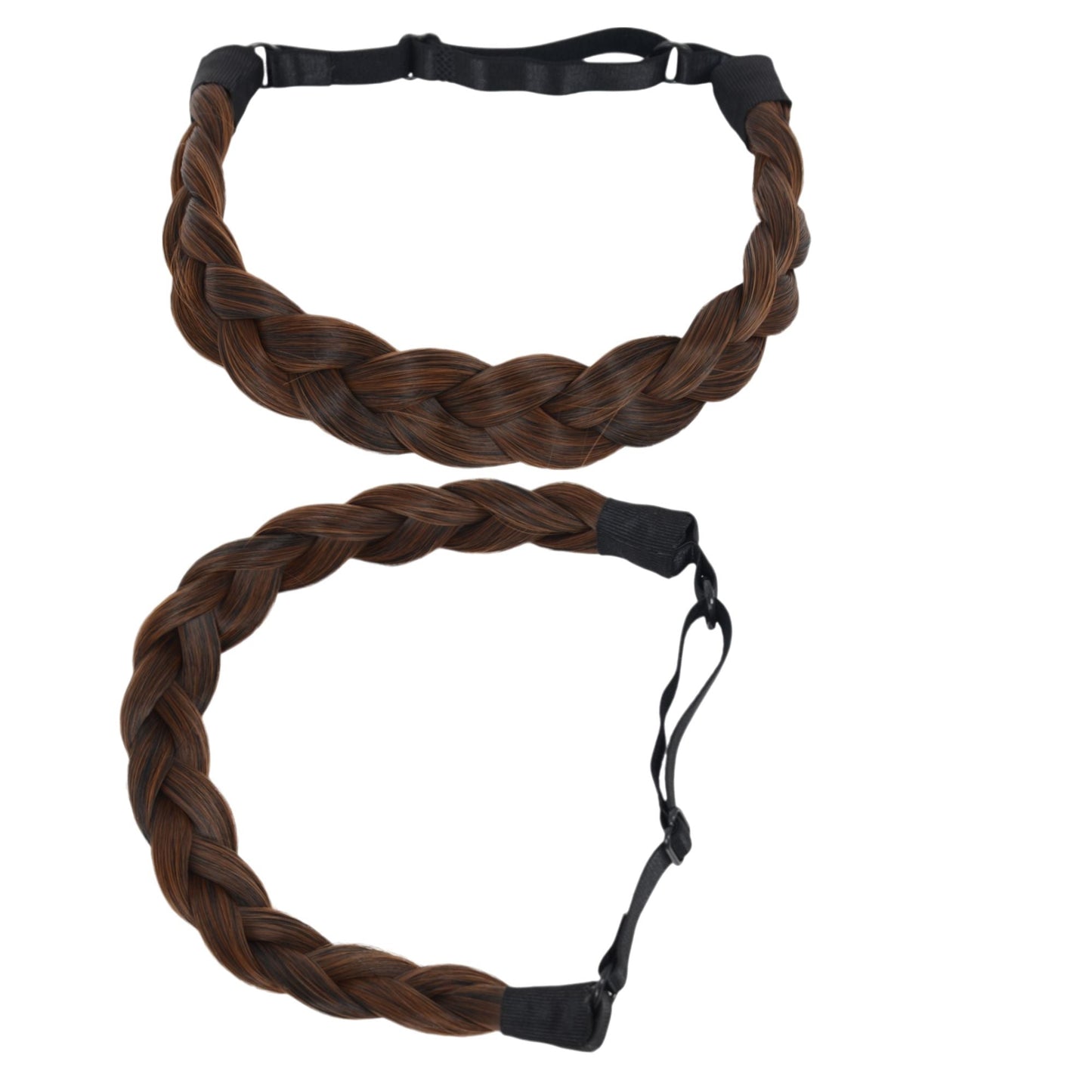 Adjustable Handmade Braided Wig Headband with Fishbone Braid for Women