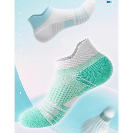 3 Pairs Cushioned Sport Ankle Socks with Arch Support Breathable Stretch Mesh Knit Athletic Low-Cut Design