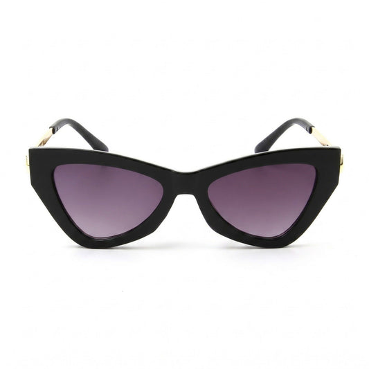 Cat-Eye Fashion Sunglasses with Lightweight Metal Arms and Gradient Lenses