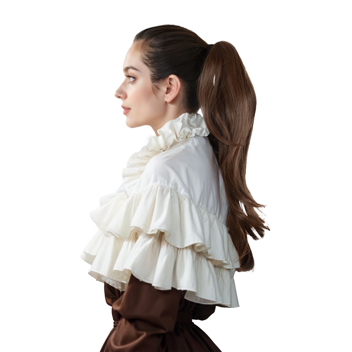 22-Inch Layered Claw Clip Ponytail Extension with Adjustable Drawstring and Breathable Net