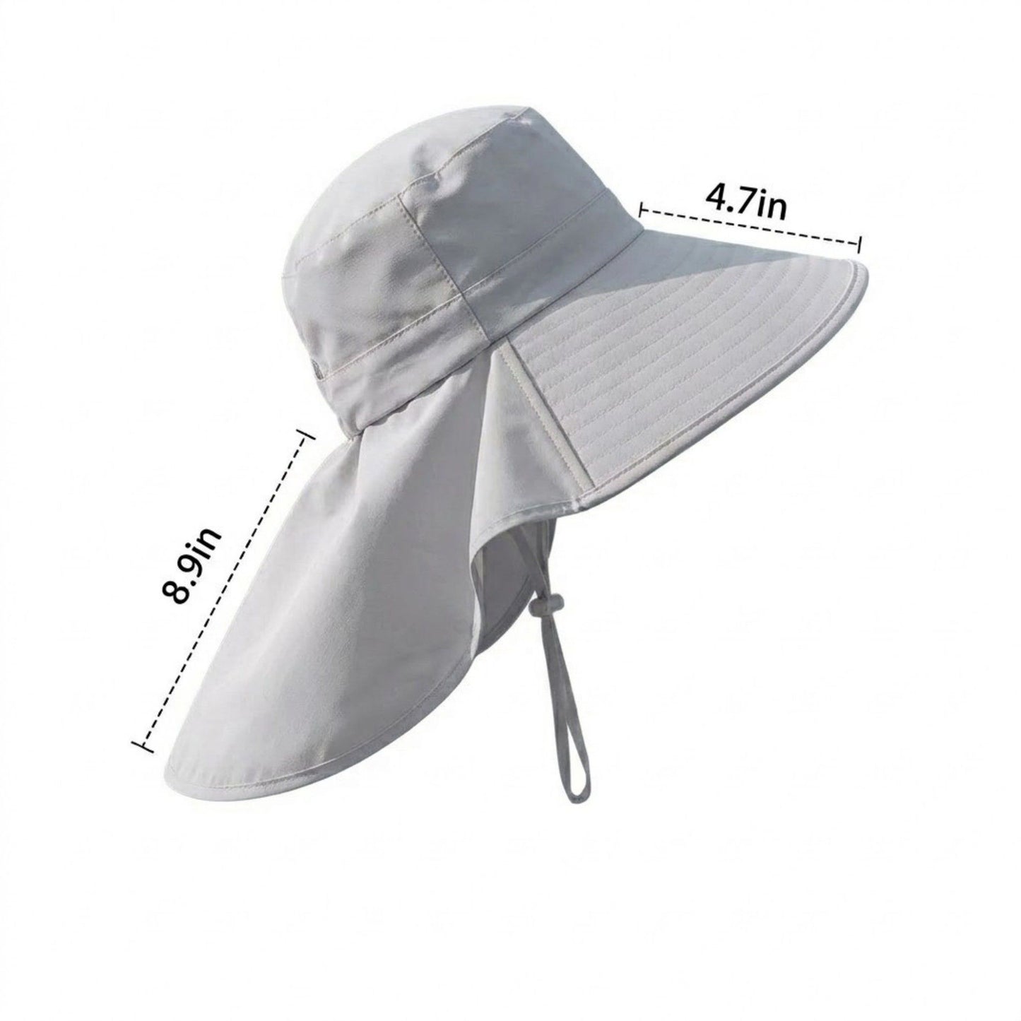 Wide Brim Sun Hat with Neck Flap Breathable Mesh Panel and Lightweight Outdoor Design