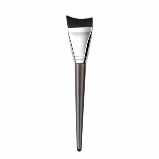 2 Piece Angled Makeup Brush Set with Firm Synthetic Bristles for Foundation Contour and Precision Face Makeup