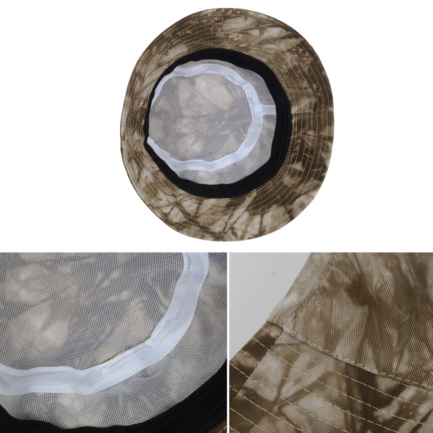 Summer Fisherman Hat Outdoor Travel Tie Dye Bucket Hat with Wide Brim Casual Sun Protection