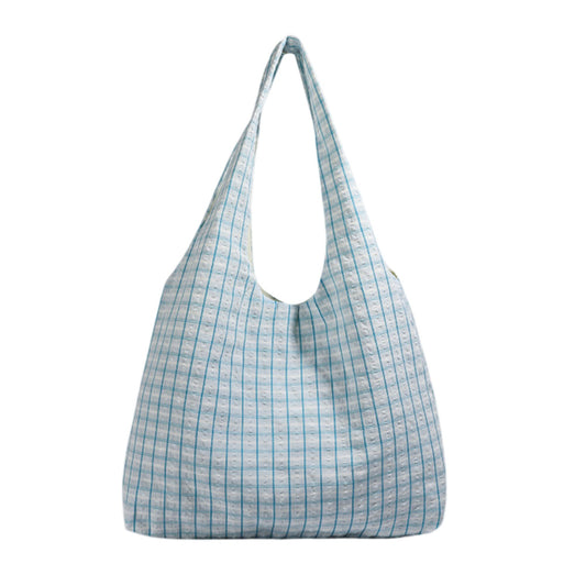 Plaid Hobo Tote Bag with Soft Slouchy Shape and Shoulder Handle