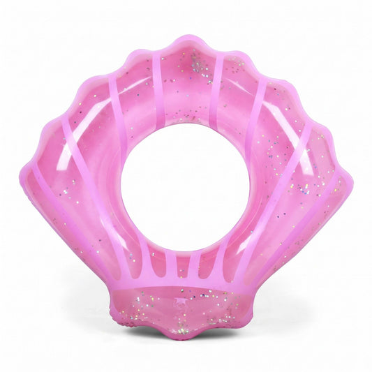 Icing Drip Inflatable Pool Float Ring with Glitter Confetti Durable PVC Swim Tube for Pool Beach Lake 39.4x43.3in
