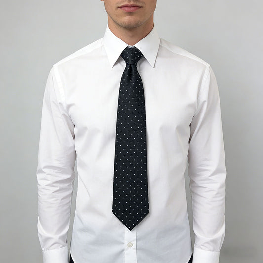 Men's Dot Pattern Tie Woven Formal Necktie for Business, Weddings & Daily Office Wear