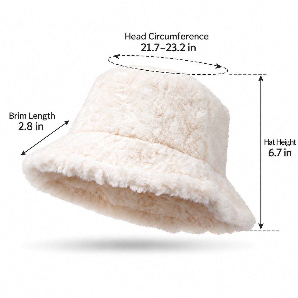 Plush Bucket Hat Soft Fuzzy Teddy Winter Casual Fashion Hat