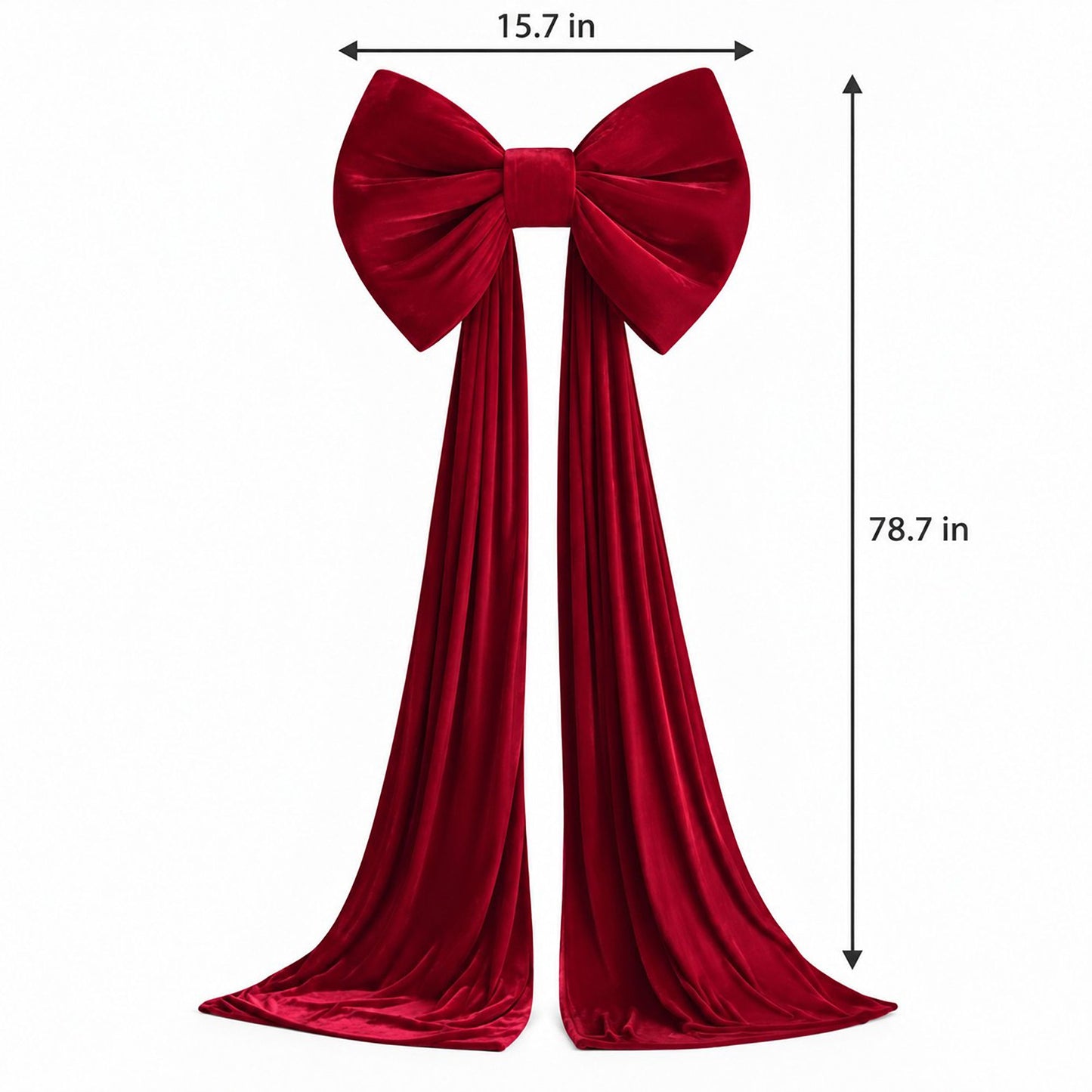 Velvet Bow Decoration for Trees Wreaths and Parties