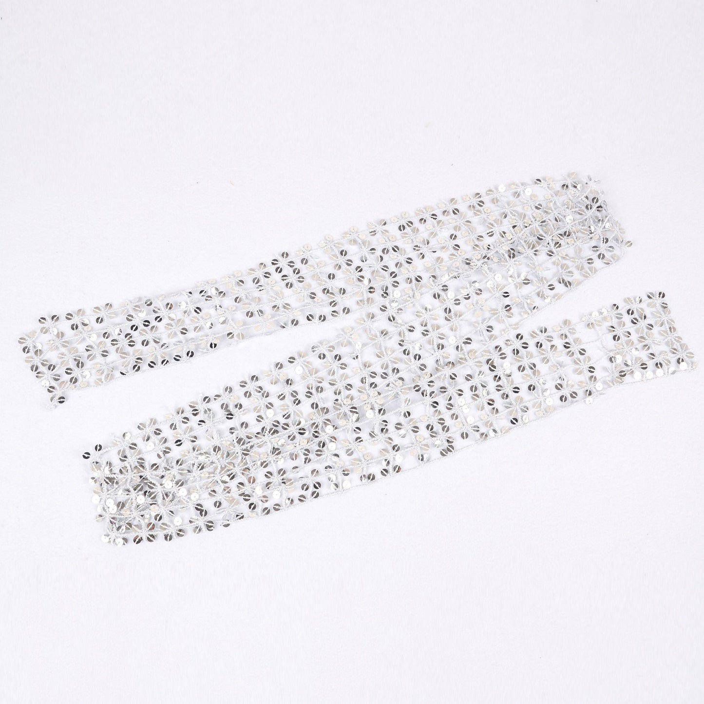 Sequin Floral Skinny Scarf Mesh Neck Wrap