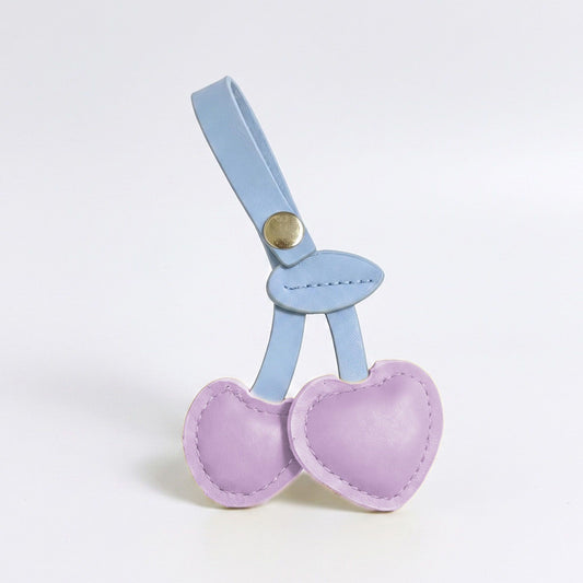 2-Piece Womens Padded Bag Charm with Hanging Strap and Stitched Detail