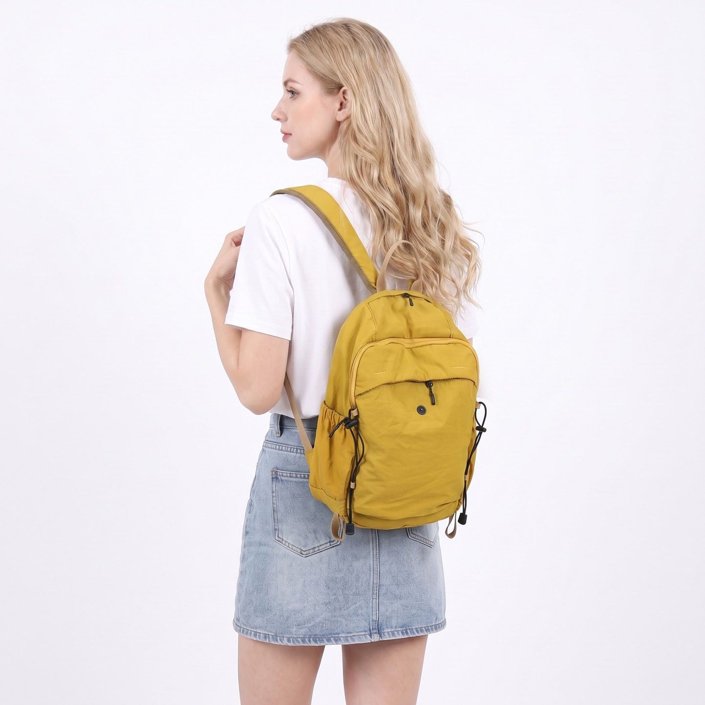 Lightweight Backpack with Multiple Zip Pockets and Side Pockets