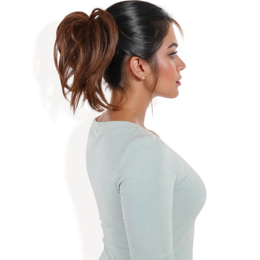 Messy Bun Hair Piece Updo Synthetic Tousled Ponytail Hairpiece 8 Inch