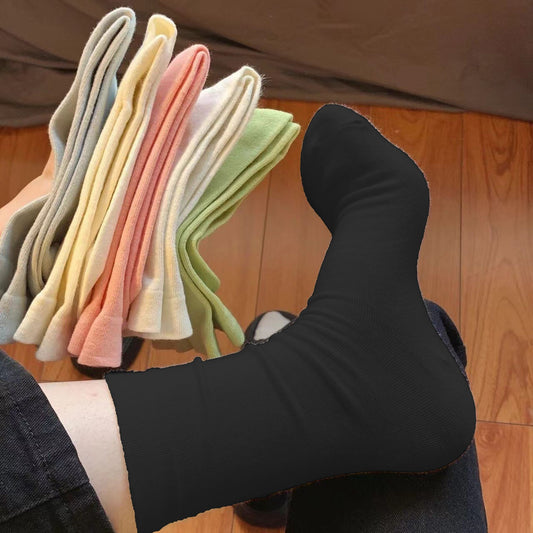 Slouchy Ankle Socks Soft Solid Cotton for Casual Comfort 2 Pairs