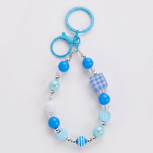 2-Piece Womens Beaded Bag Charm with Hanging Clip and Decorative Accents