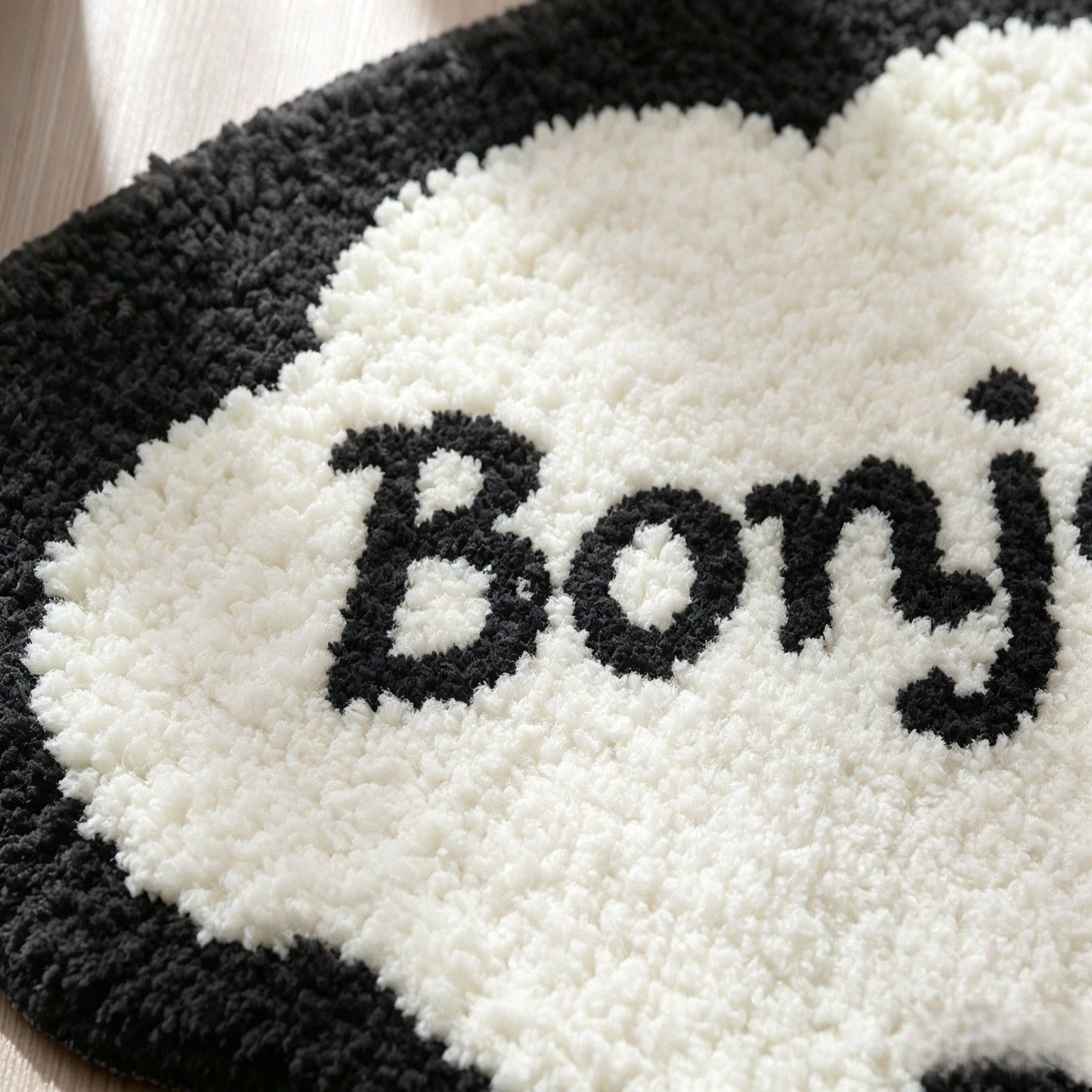 Bonjour Cloud Shaped Bathroom Floor Mat Soft Water Absorbent with Anti-Slip Base