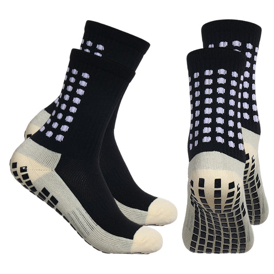 Unisex Non Slip Grip Athletic Socks Breathable Soccer Training Sports Socks 2 Pack