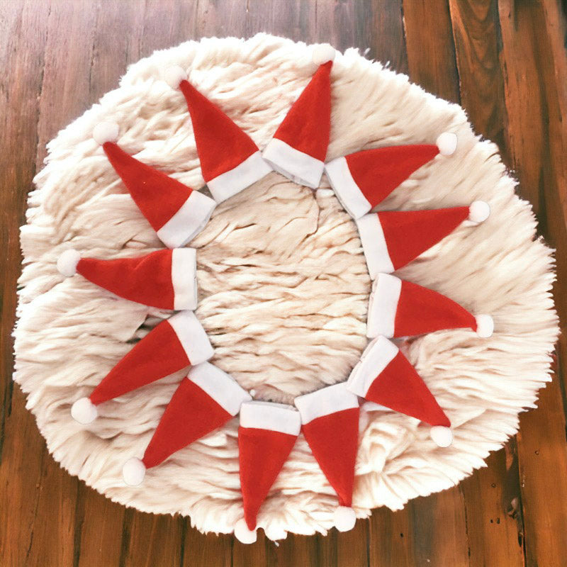 Mini Christmas Hat Utensil Holder