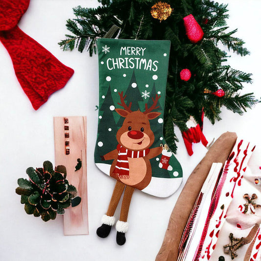 Festive Santa, Snowman, Christmas Tree And Reindeer Designed Christmas Socks