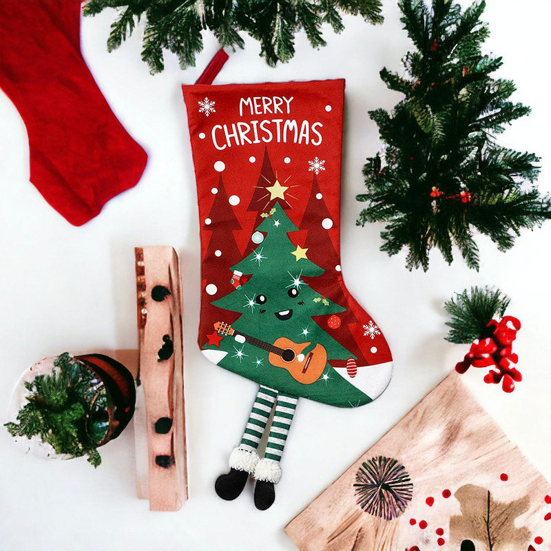 Festive Santa, Snowman, Christmas Tree And Reindeer Designed Christmas Socks