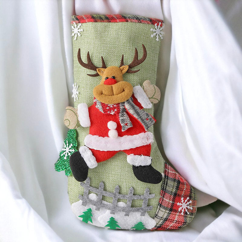 Festive Santa, Snowman, Reindeer, and Bear Christmas Socks