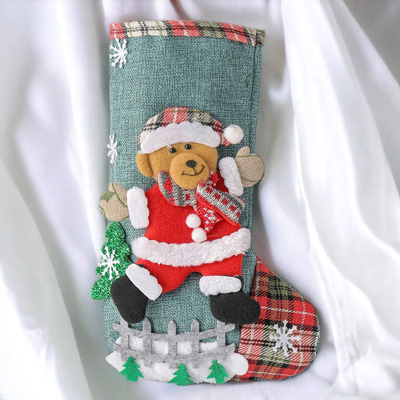 Festive Santa, Snowman, Reindeer, and Bear Christmas Socks