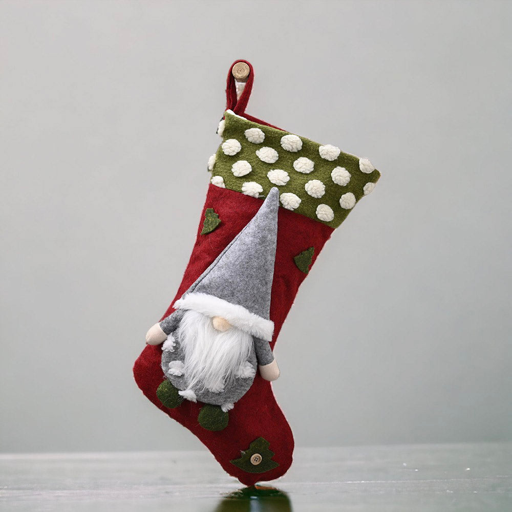 Elf Design Socks Christmas Decorations
