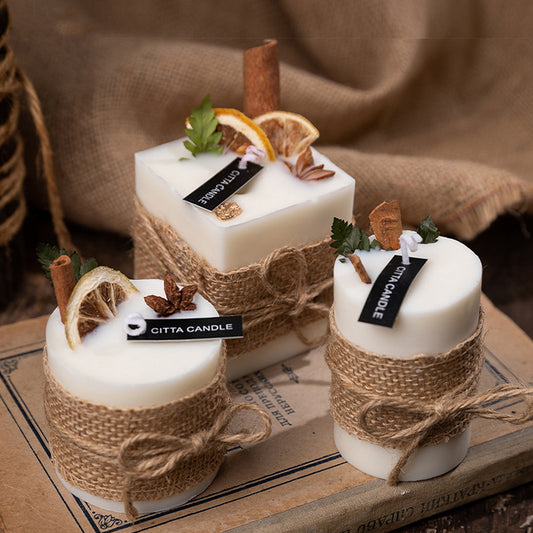 Soy Wax Candle with Decorative Pieces