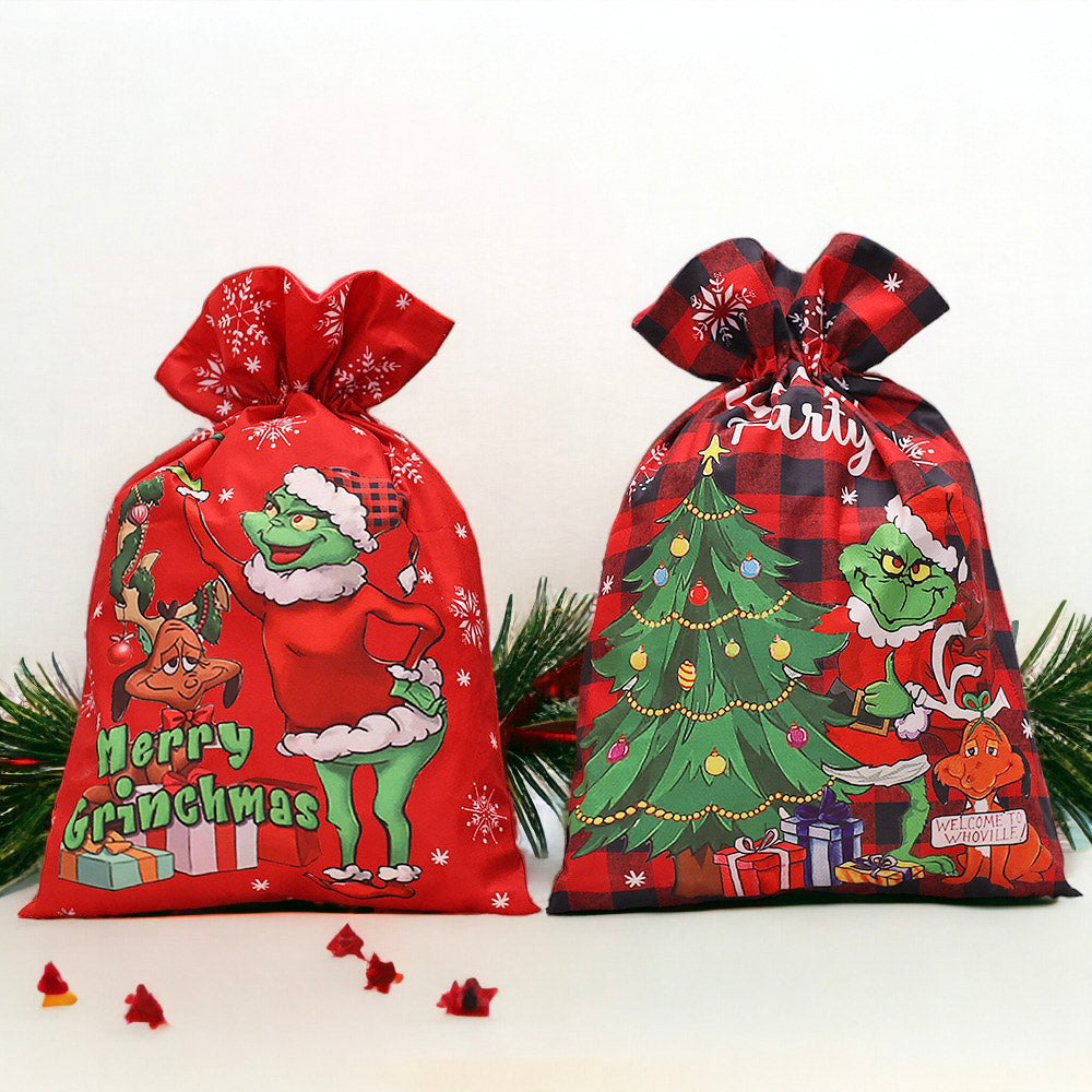 Grinch Designed Decorative Christmas Gift Bag