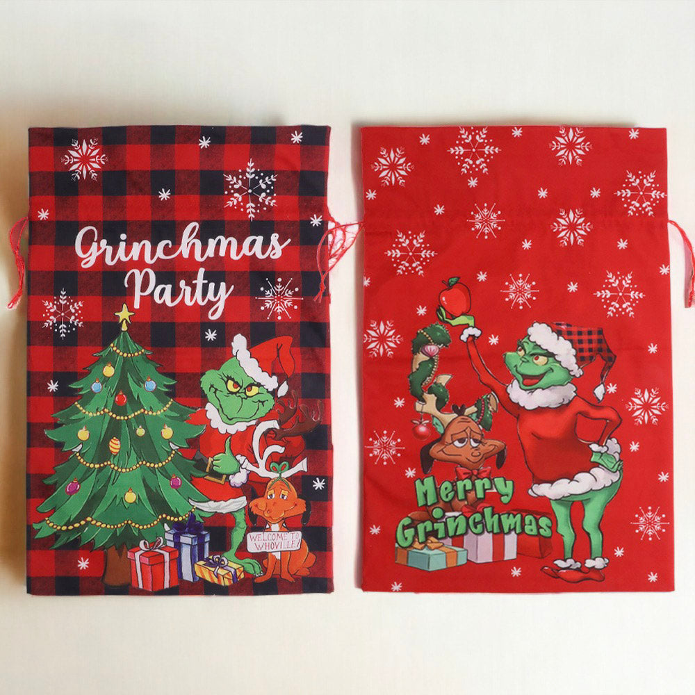 Grinch Designed Decorative Christmas Gift Bag