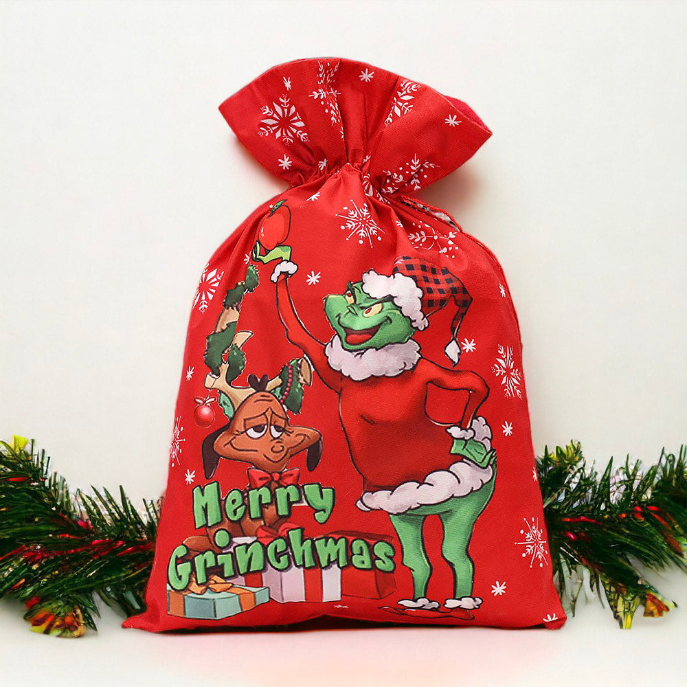 Grinch Designed Decorative Christmas Gift Bag