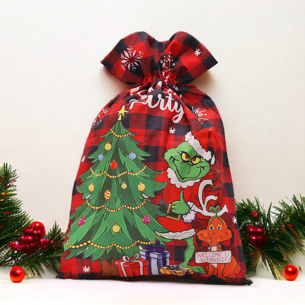 Grinch Designed Decorative Christmas Gift Bag