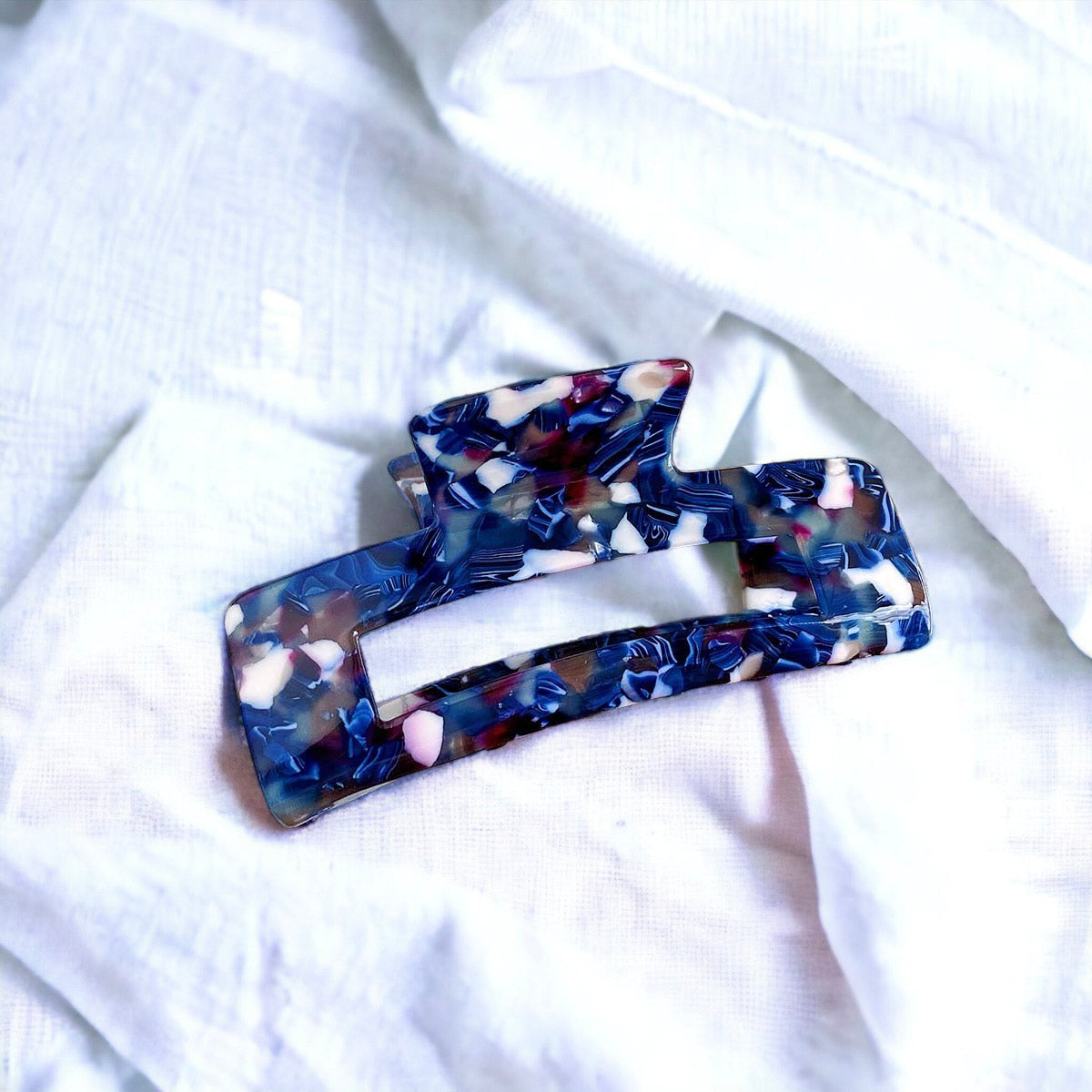 Marble Print Designed Hair Clip