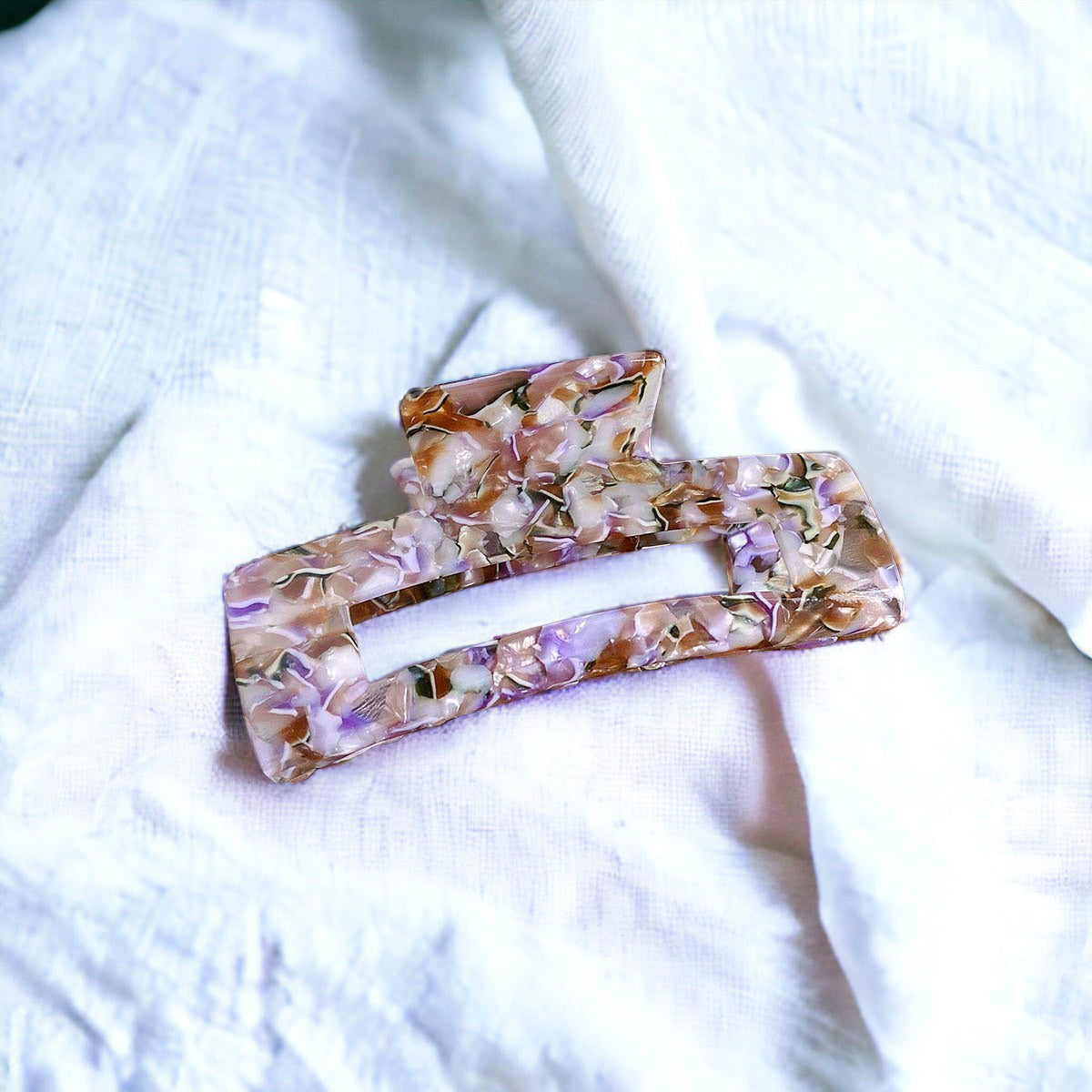 Marble Print Designed Hair Clip