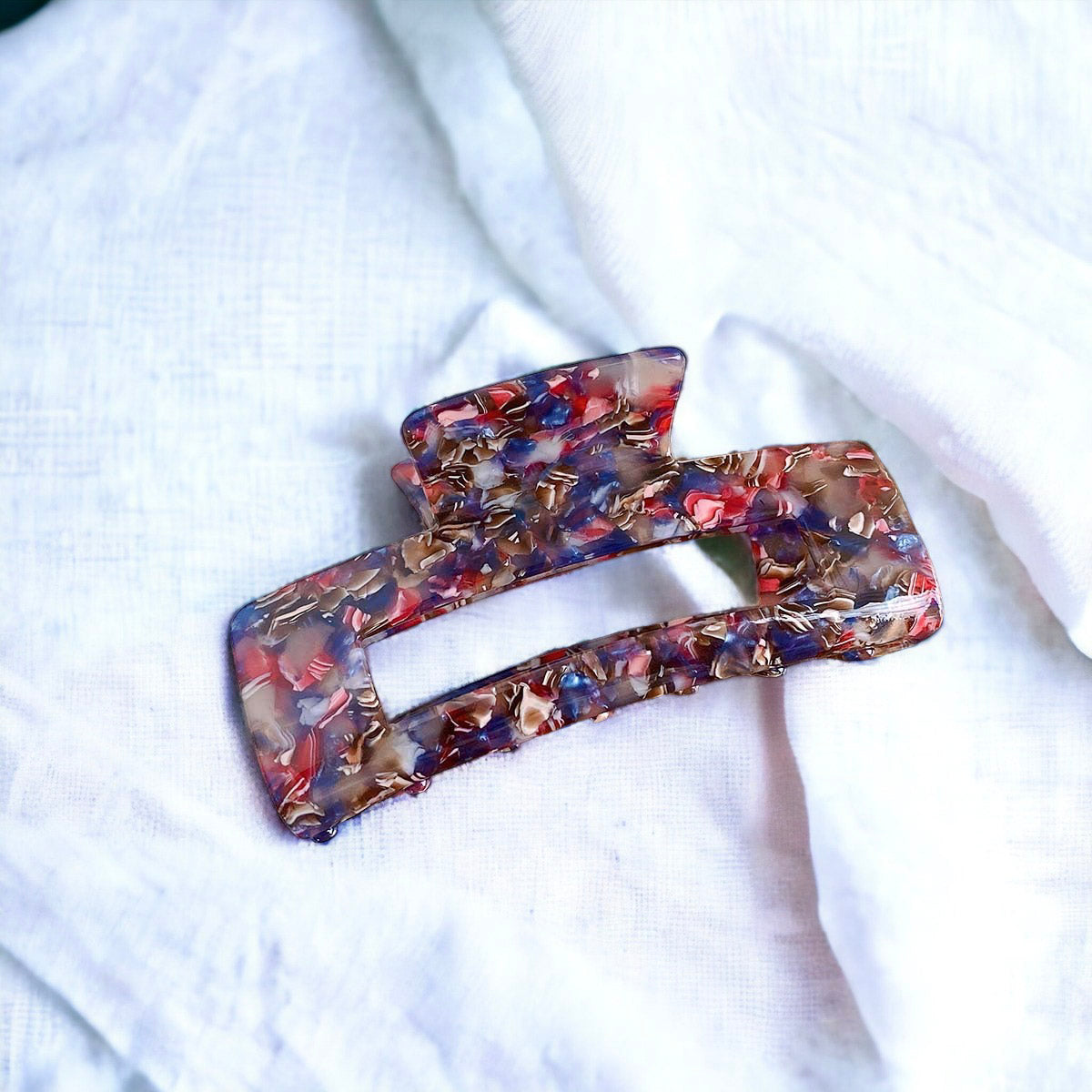 Marble Print Designed Hair Clip