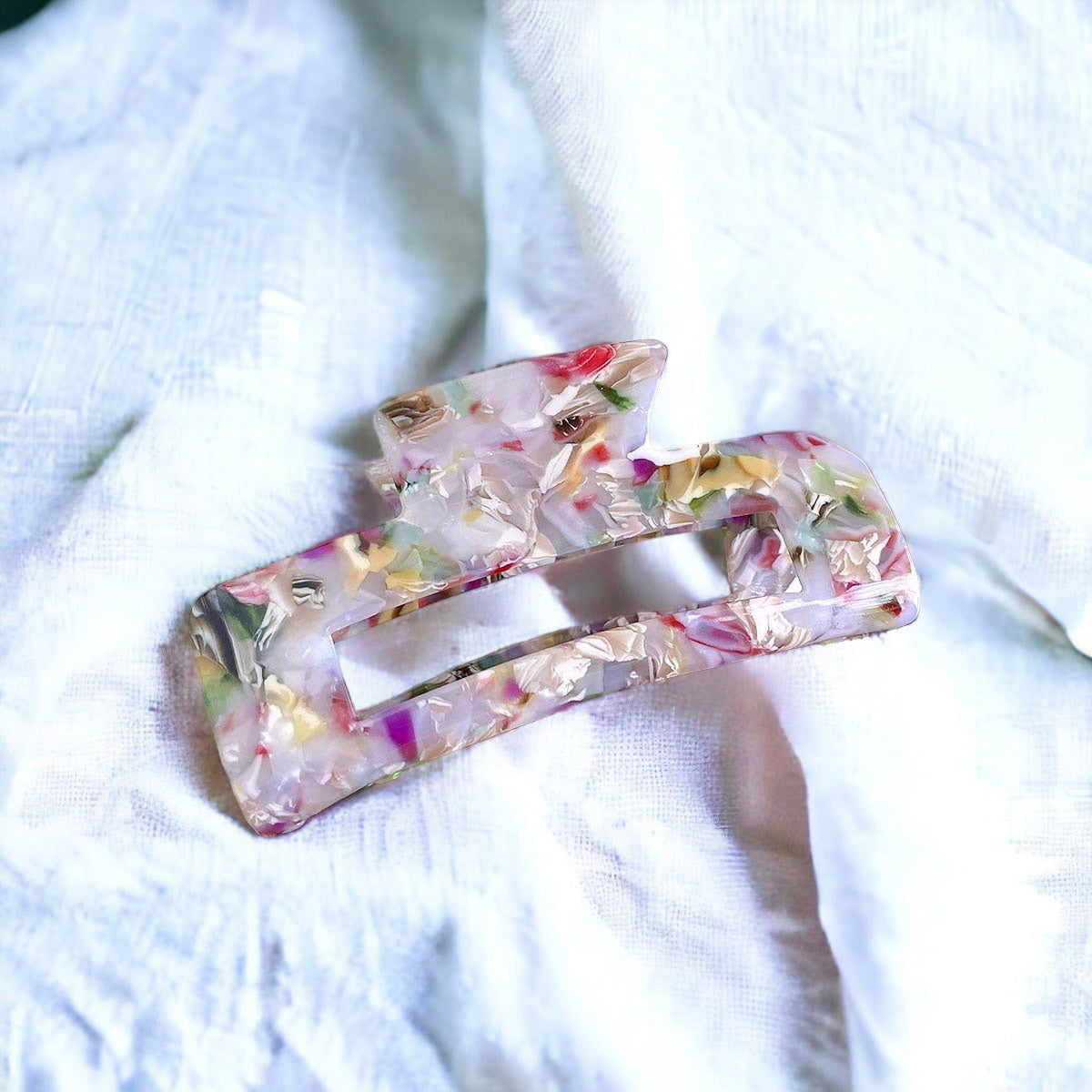 Marble Print Designed Hair Clip