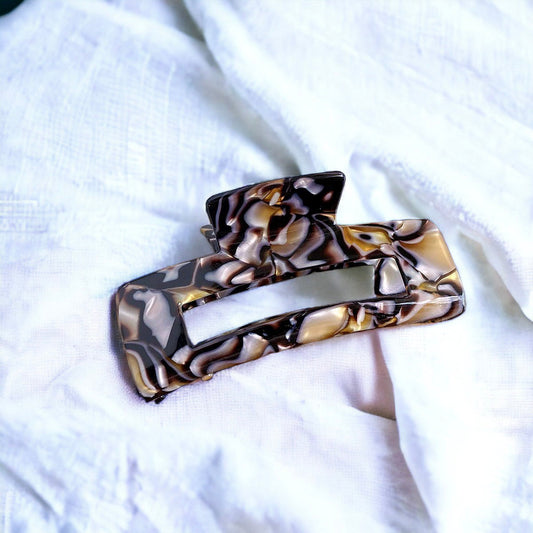 Marble Print Designed Hair Clip