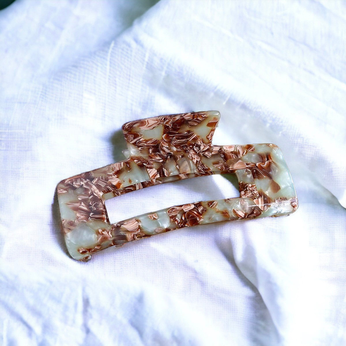 Marble Print Designed Hair Clip