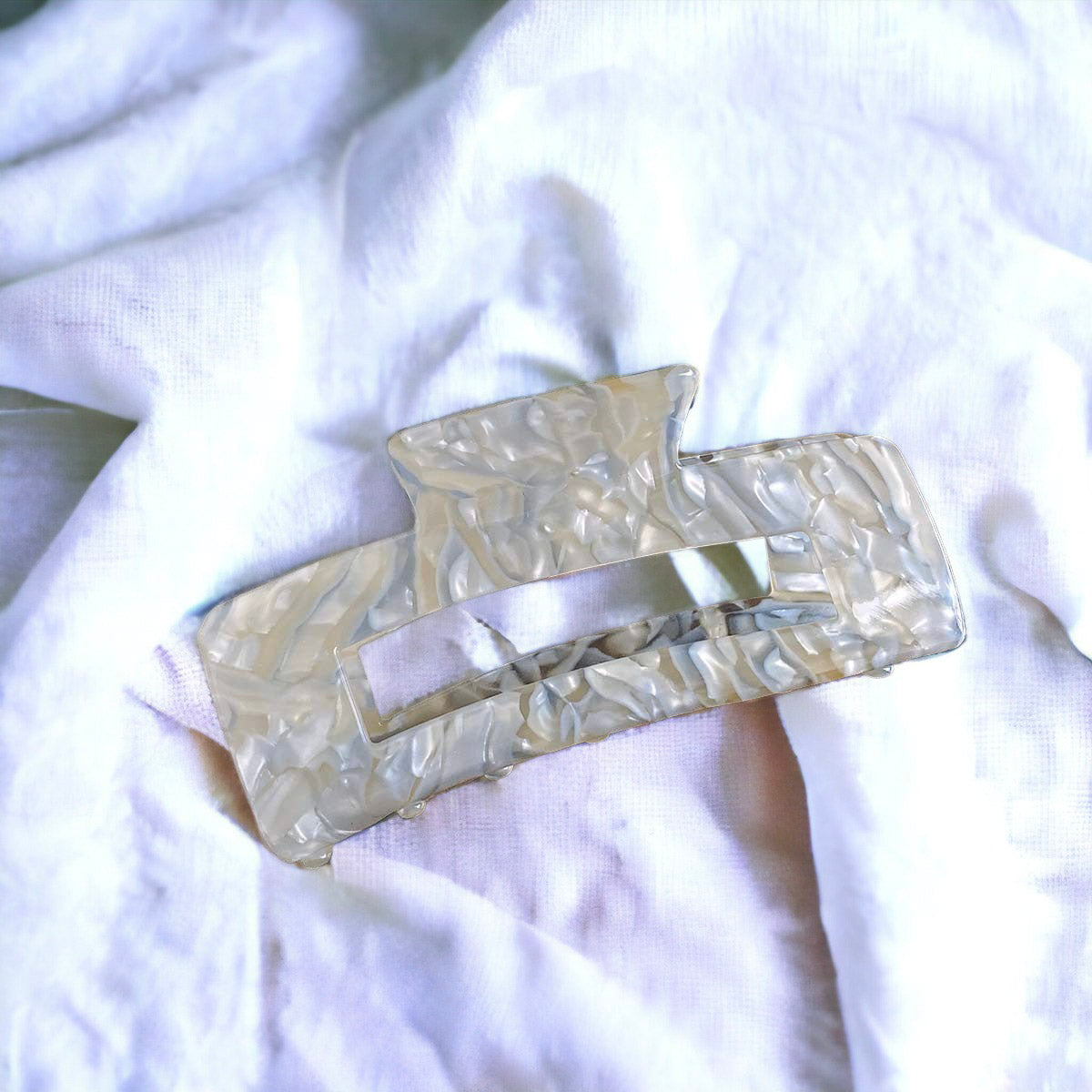 Marble Print Designed Hair Clip