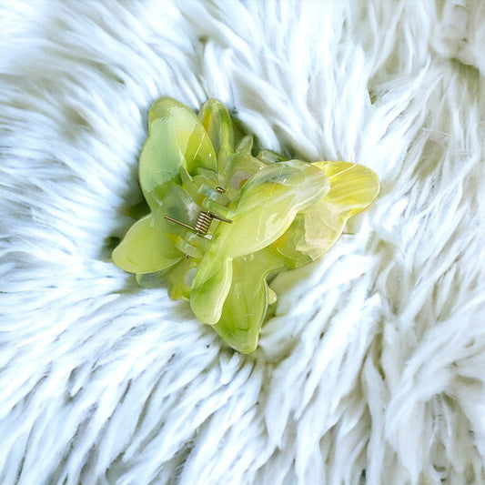 Marble Designed Print Butterfly Hair Clip