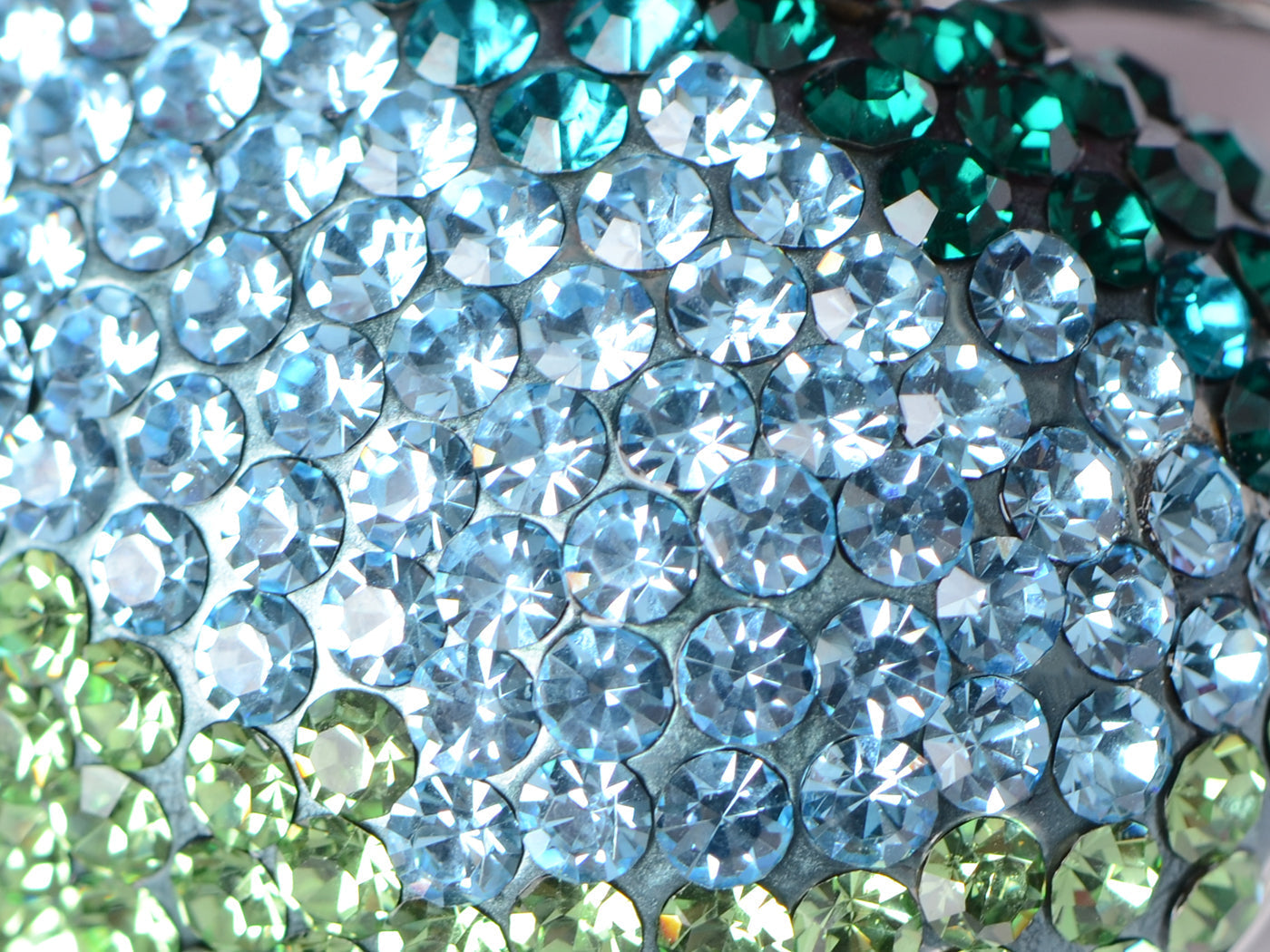 Swarovski Crystal Silver Shine Blue Green Apple Brooch Pin