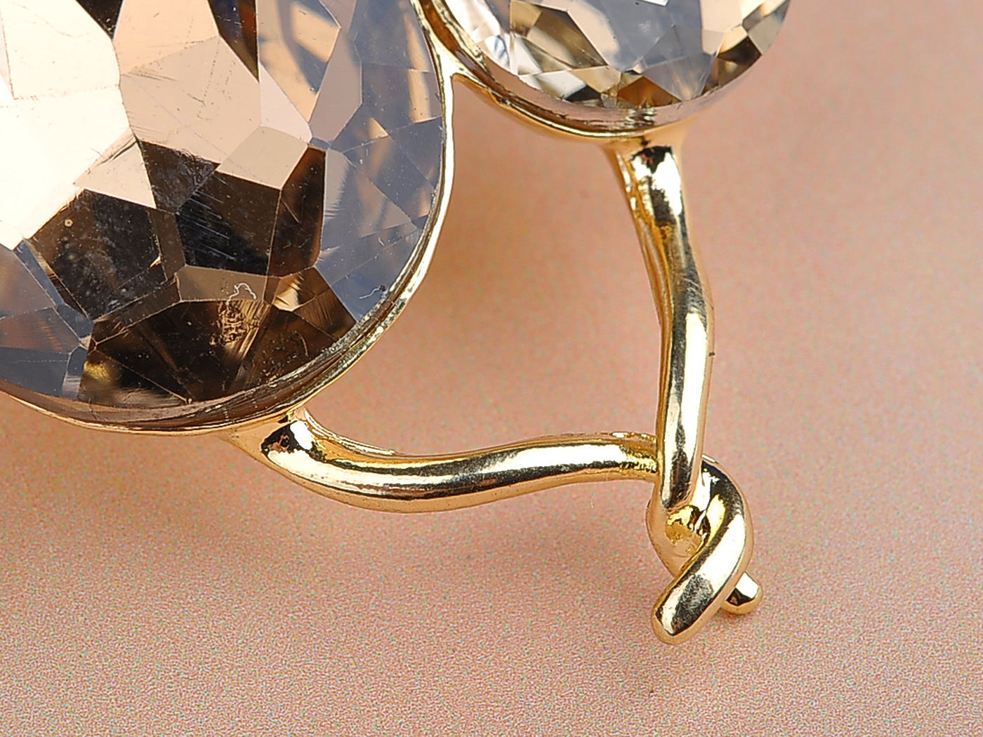 Light Smoked Topaz Kitty Cat Animal Brooch Pin