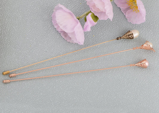 5Pcs/ 3Pcs Classic Vintage Hat Pin Long Needle Faux Pearl Pins Brooches Suit Tie Hat Scarf Jewelry Set Accessories?-