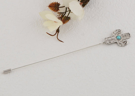 Women's Vintage Turquoise Cactus Eagle Bird Hatpin Set Jewelry For Hats 5in, Scarves, And Cardigans, Lapel Stick Pack Of 1/3