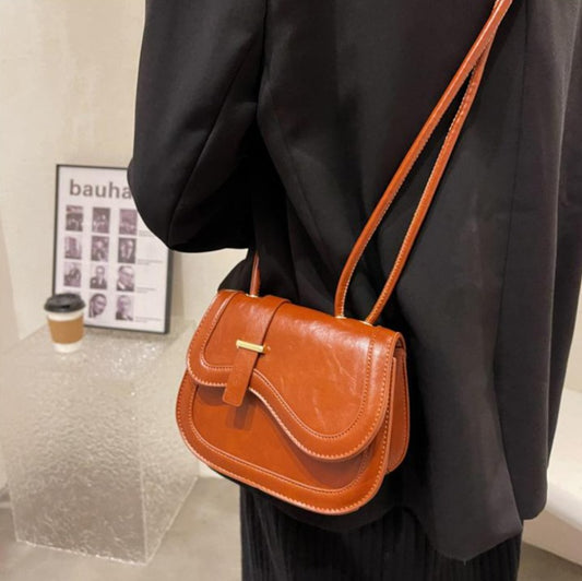 Asymmetrical Flap Cross Body Bag